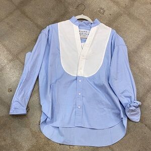 Frank & Eileen Blue and White Men's Dress Shirt